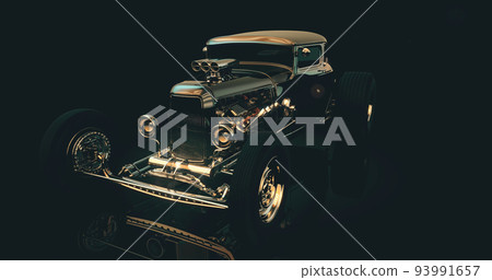 Hot Rod 3D render Hot Rod 3D render 93991657