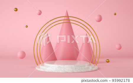 3D Illustration. Abstract background with a podium. Modern background for product design 93992178