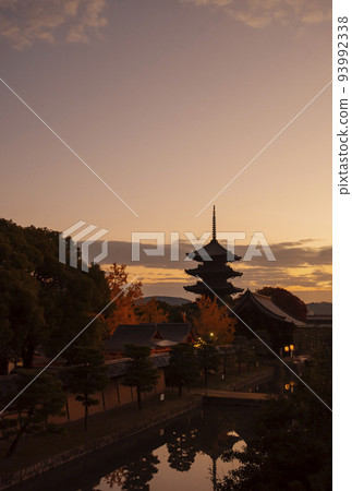 Kyoto Toji Temple Five-storied Pagoda and Sunrise Kyoto Tourist Attractions 93992338