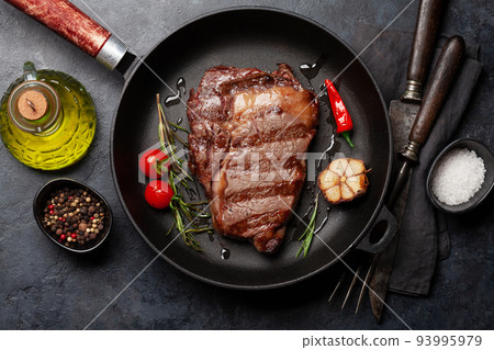 Grilled ribeye beef steak 93995979