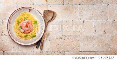 Pasta with shrimps Pasta with shrimps 93996182