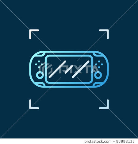 Handheld Game Console vector linear concept colored icon 93998135