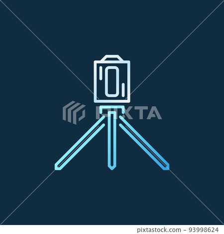 Vector Laser Level Tool creative line icon on dark background 93998624