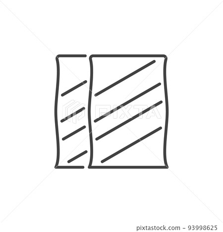 Bags of cement vector concept icon in outline style 93998625