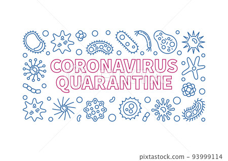 Coronavirus Quarantine vector concept horizontal illustration Coronavirus Quarantine vector concept horizontal illustration 93999114