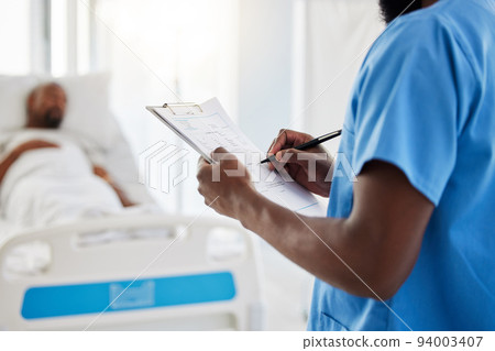 Healthcare, insurance and hospital plan by medical intern writing and filling out form. Health care professional doing admin, keep record of sick patient medication and treatment in a hospital Healthcare, insurance and hospital plan by medical intern writing and filling out form. Health care professional doing admin, keep record of sick patient medication and treatment in a hospital 94003407