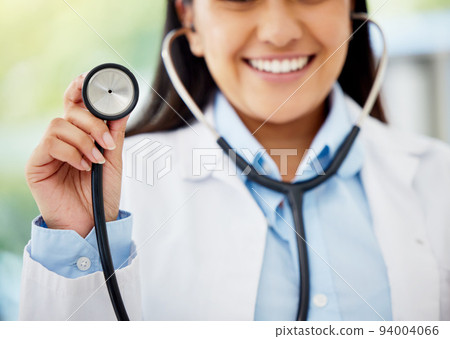 Healthcare, medicare and hospital planning by doctor holding stethoscope, excited to help, diagnose and cure disease. Health care professional happy and ready for medical appointment or consultation Healthcare, medicare and hospital planning by doctor holding stethoscope, excited to help, diagnose and cure disease. Health care professional happy and ready for medical appointment or consultation 94004066