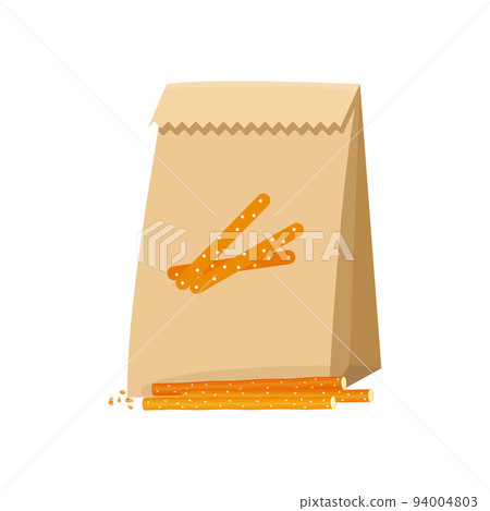 Snacks, salty sticks in paper packaging, beer snack. 94004803