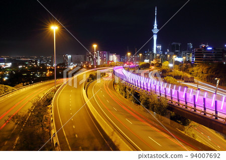 新西蘭最大城市奧克蘭夜景 新西蘭最大城市奧克蘭夜景 94007692