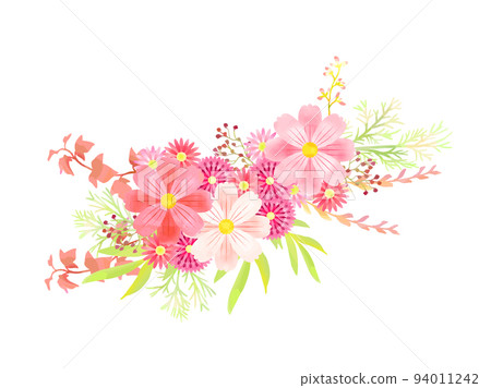 Illustration of cosmos and autumn flowers 94011242
