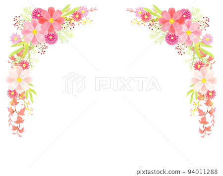 Cosmos and autumn flower frame 94011288
