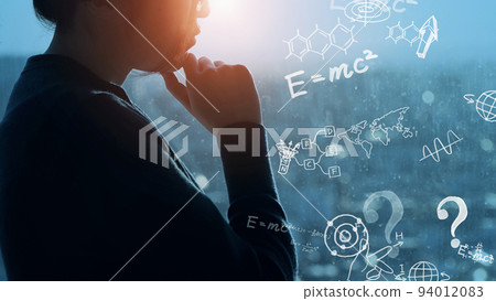 Thinking scientist image Idea idea 94012083