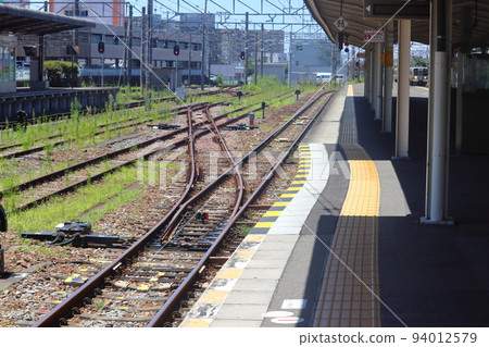 Mishima Station Izu Hakone Railway on Platform 1 Mishima Station Izu Hakone Railway on Platform 1 94012579