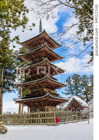 【新潟縣妙仙寺】新潟縣現存唯一的“五層塔”，冬季版 94013148