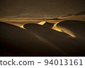 Beautiful desert at sunrise on mountain landscape background. 94013161