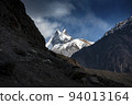 Beautiful snow mountain with Blue Sky from pakistan. 94013164
