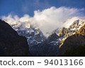 Beautiful snow mountain with Blue Sky from pakistan. 94013166