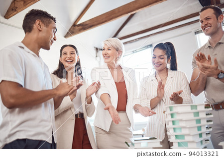 Architect team, applause and collaboration in presentation meeting for architecture design plan or 3D model at the office. Business people in happy teamwork success for architectural detail prototype Architect team, applause and collaboration in presentation meeting for architecture design plan or 3D model at the office. Business people in happy teamwork success for architectural detail prototype 94013321