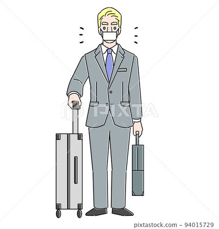 Inbound Vector Man Inbound suit white man wearing a mask - Stock Illustration [94015729 ...