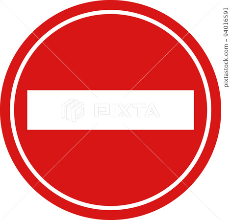 No entry / no entry sign illustration No entry / no entry sign illustration 94016591