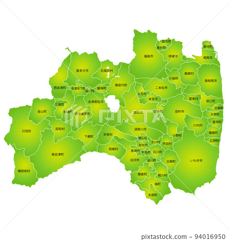 Fukushima prefecture and municipalities map Fukushima prefecture and municipalities map 94016950