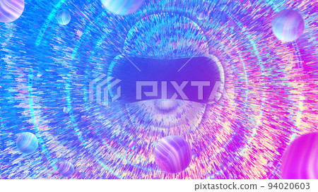 色彩斑斓的放射漩渦與星球元宇宙概念海報背景 色彩斑斓的放射漩渦與星球元宇宙概念海報背景 94020603