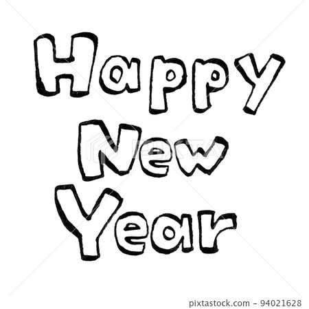 HappyNewYear hand drawn illustration HappyNewYear hand drawn illustration 94021628