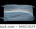 A rainbow on a mask Hope for the corona disaster 94021629