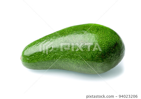 avocado isolated on white background with shadow. fresh ripe tropical avocado fruit. Whole avocado 94023206