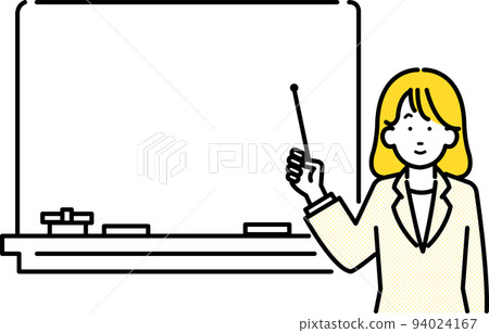 進行演示、指導和介紹的女性的插圖素材 94024167