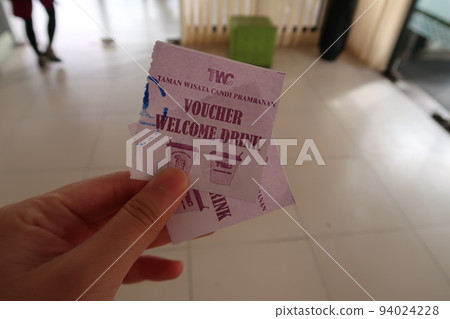 Welcome drink ticket at Prambanan ruins Welcome drink ticket at Prambanan ruins 94024228