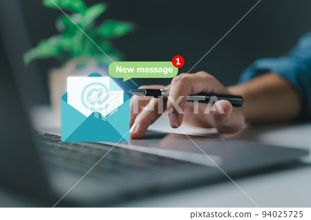 Planning tasks while using a laptop in the office. Brainstorming Employee Occupation as a Freelancer. Planning tasks while using a laptop in the office. Brainstorming Employee Occupation as a Freelancer. 94025725