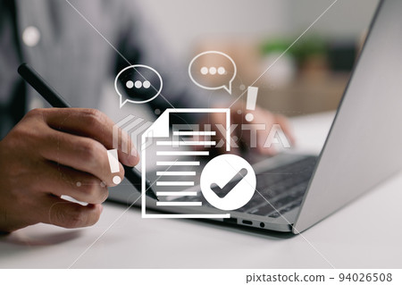 Terms & Conditions, Privacy Policy, and Contract Document. Businessman Contract signing. Concept for a Contract. Terms & Conditions, Privacy Policy, and Contract Document. Businessman Contract signing. Concept for a Contract. 94026508