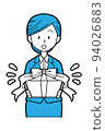 Simple person [Woman in a suit to give a gift] 94026883