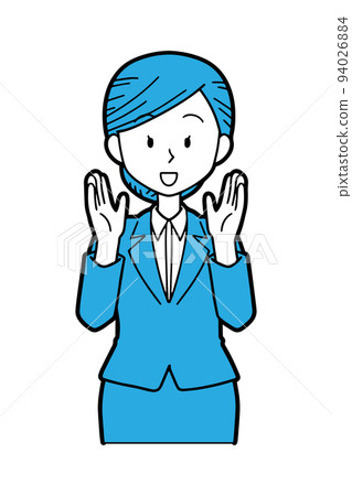 A simple person [Woman in a suit calling] 94026884