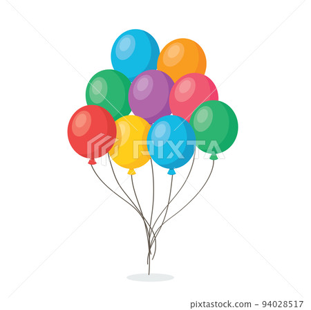 Group of Colorful Balloons. Celebration Party Decorations. vector illustration 94028517