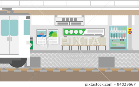 train platform and train 94029667