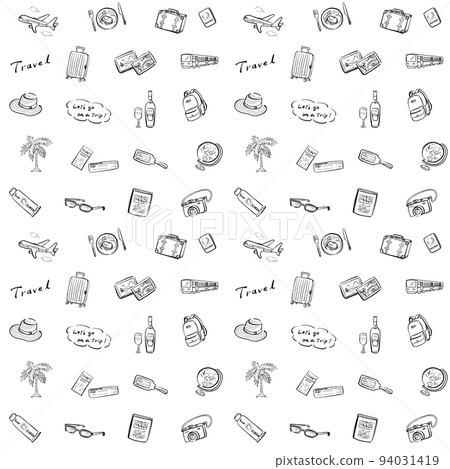 Travel illustration hand drawn background material 94031419