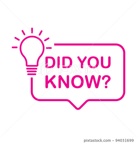 Did you know speech bubble banner vector for business, marketing, flyers, banners, presentations and posters. illustration 94031699