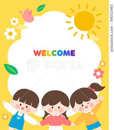 Cute Child Kindergarten Recruitment Frame 02 Cute Child Kindergarten Recruitment Frame 02 94032465