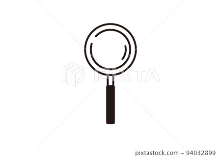 Simple magnifying glass illustration icon 94032899
