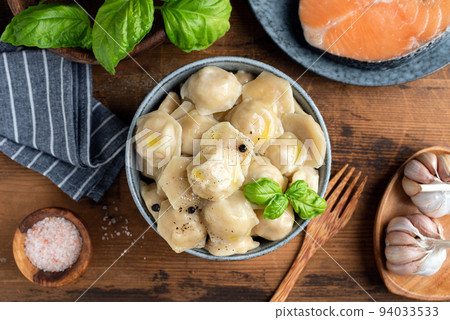 Fish stuffed Pelmeni or Dumplings or Tortellini 94033533