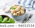 Meat stuffed Tortellini or Dumplings or Pelmeni 94033534