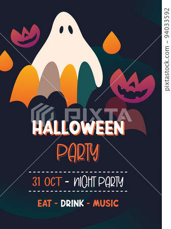 Halloween party invitations or greeting cards background. Halloween illustration template for banner, poster, flyer, sale, and all design. Halloween party invitations or greeting cards background. Halloween illustration template for banner, poster, flyer, sale, and all design. 94033592