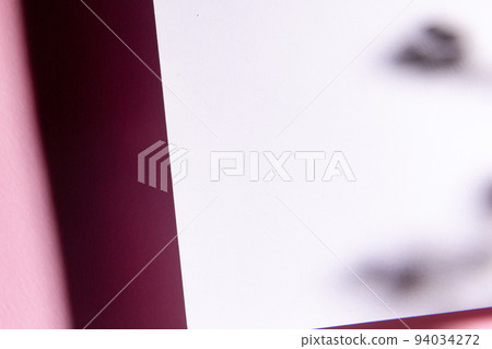 Paper background pink color, architectural drawing. blurred background. abstract shadow background. For design templates, as a canvas for text, advertising. 94034272