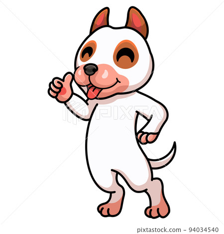 Cute bully kutta cartoon giving thumb up 94034540