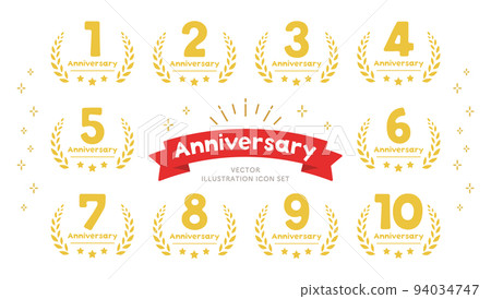 Anniversary icon set vector illustration 94034747