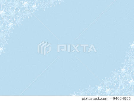雪晶框淺藍色背景淺藍色塵埃（白色） 94034995