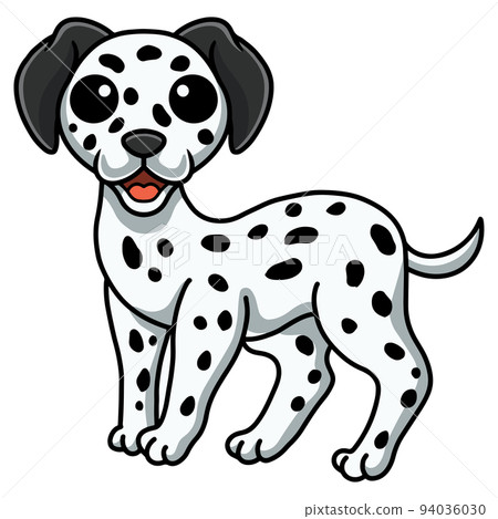 Cute little dalmatian dog cartoon Cute little dalmatian dog cartoon 94036030
