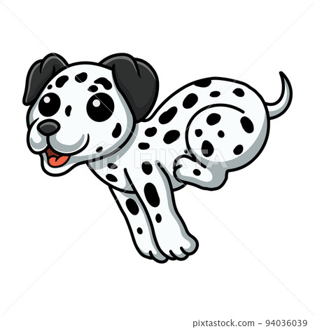 Cute dalmatian dog cartoon running Cute dalmatian dog cartoon running 94036039